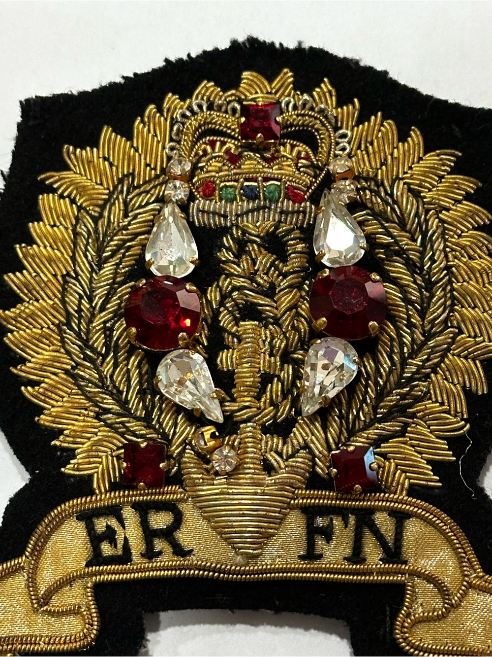 Generals AGC Corpse EIR 3-D Crown Stones officers collar badge Queen Elizabeth - Picture 5 of 16